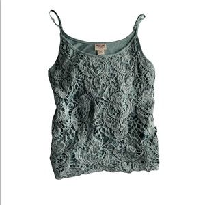 Mossimo lace mint tank top